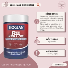 [BIOGLAN] Dầu nhuyễn thể Red Krill Oil 1000mg 60 viên