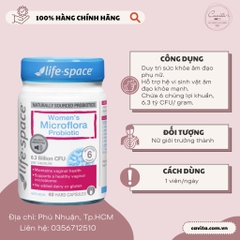 [LIFE SPACE] Men vi sinh duy trì sức khoẻ âm đạo phụ nữ 40 viên - Women Probiotic