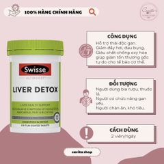[SWISSE] Viên uống Thải Độc Gan Liver Detox 120 viên