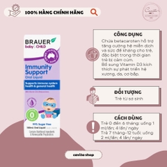 [BRAUER] Siro Hỗ trợ Tăng cường Hệ miễn dịch & Đề kháng 100ml - Baby & Child Immunity Support