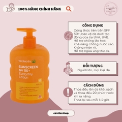 [WOOLWORTHS] Kem chống nắng can 500ml - Sunscreen  Spf 50+