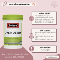 [SWISSE] Viên uống Thải Độc Gan Liver Detox 120 viên