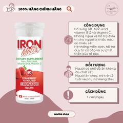 [IRON MELTS] Viên sắt ngậm vị dâu 50 viên