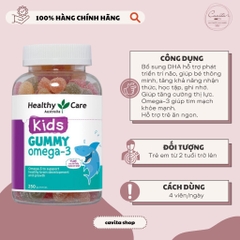 [HEALTHY CARE] Kẹo Gummy bổ sung Omega 3 250 viên