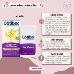 [OPTIBAC]  Men vi sinh Optibac For Women bổ sung lợi khuẩn phụ khoa hỗ trợ sức khỏe nữ giới 90 viên