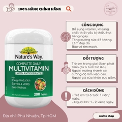 [NATURE'S WAY] Viên vitamin tổng hợp 200 viên Daily Multivitamin