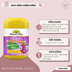 [NATURE'S WAY] Kẹo bổ sung vitamin tổng hợp từ rau củ Kids Smart Vita Gummies Multi Vitamin & Vegies 60 viên