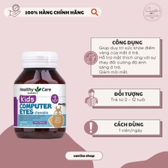 [HEALTHY CARE] Kẹo bổ mắt Kids Computer Eyes 60 Chewable viên
