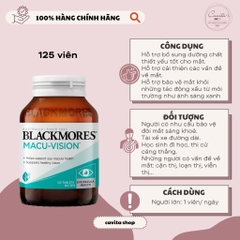 [BLACKMORES] Viên uống Bổ Mắt Macu Vision 125 viên
