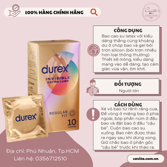 [DUREX] Bao cao su vô hình 10 cái Invisible Condoms