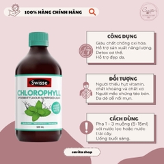 [SWISSE] Nước Diệp Lục Vị Bạc Hà Chlorophyll Spearmint 500ml