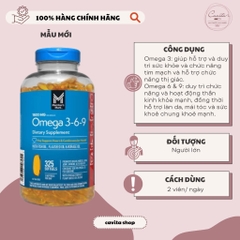 [MEMBER'S MARK] Viên uống bổ sung Omega 3-6-9 325 viên