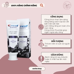 [CREST] Kem đánh răng Crest Carcoal Deep Clean than hoạt tính