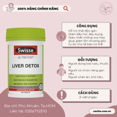 [SWISSE] Viên uống Thải Độc Gan Liver Detox 200 viên