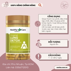 [HEALTHY CARE] Viên uống Thải Độc phổi Lung Detox 180 viên