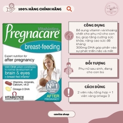 [VITABIOTICS] Viên uống bổ sung Vitamin tổng hợp sau sinh Pregnacare Breast-feeding 84 viên