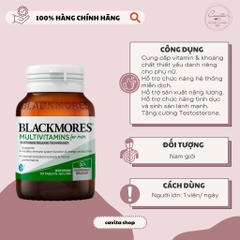 [BLACKMORES] Viên Vitamin Tổng Hợp cho Nam Multivitamins for Men 60 viên