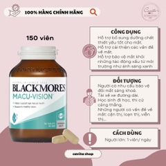 [BLACKMORES] Viên uống Bổ Mắt Macu Vision 150 viên