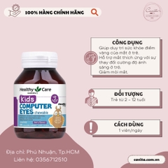 [HEALTHY CARE] Kẹo bổ mắt Kids Computer Eyes 60 Chewable viên