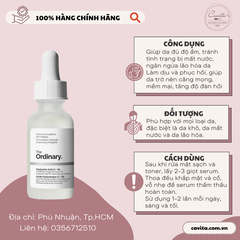 [THE ORDINARY] Tinh chất cấp nước, phục hồi da The Ordinary Hyaluronic Acid 2% + B5 30ml