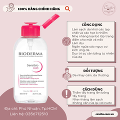 [BIODERMA] Nước tẩy trang Bioderma hồng cho da thường, nhạy cảm 850ml