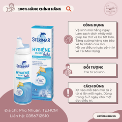 [STERIMAR] Xịt mũi cá heo Stérimar Nose Hygiene Baby - dùng hằng ngày cho bé từ sơ sinh