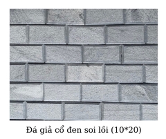 ĐÁ GIẢ CỔ ĐEN SOI LỒI 10x20