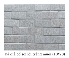 Đá giả cổ soi lồi trắng muối 10x20