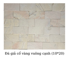 ĐÁ GIẢ CỔ VÀNG VUÔNG CẠNH 10x20