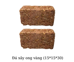 Đá xây ong vàng 15x15x30