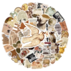 50 hình dán Sticker nghệ thuật cổ điển Vintage không thấm nước dán laptop, nón bảo hiểm, xe, điện thoại, vali...