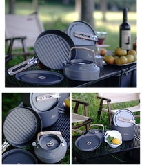 Bộ nồi nấu ăn cắm trại, dã ngoại FIRE MAPLE FEAST 4 gấp gọn có túi đựng tiện lợi