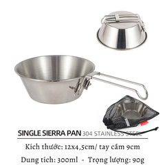 Bát gấp bằng thép không gỉ Chén/ Bát gấp gọn di động bát cơm siêu nhẹ inox 304, chén đi phượt.