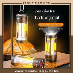 Đèn cắm trại ngoài trời, Đèn pin LED từ tính nhiều chế độ ánh sáng chống thấm nước
