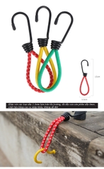 Móc dây cố định lều co giãn độ đàn hồi cực tốt đa năng dùng cố định các đồ vật dài 15cm nhiều mầu sắc