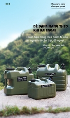 Bình đựng nước cắm trại 10L/18L/25L di động ngoài trời với nắp dự phòng nhỏ + ống nối dài + bàn chải