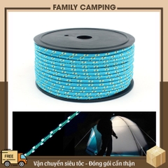 Dây phản quang dày 5mm, dài 50m, được sử dụng làm dây buộc lều cắm trại, dã ngoại, dây phơi quần áo... 50m/cuộn