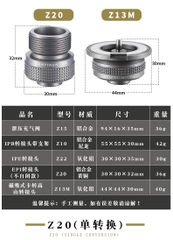 Bộ phụ kiện 5 Đầu chuyển sử dụng cho bình gas CampingMoon Z10, Z15, Z20, Z22, Z13M
