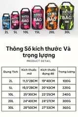 Túi Chống Nước, Túi Đựng Đồ Chống Nước Đi Bơi – Túi Khô Du Lịch Đi Biển, Nhỏ Gọn, Nhiều Màu Sắc
