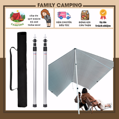 Cọc chống lều, thanh chống mái hiên lều, chống tăng hợp kim nhôm siêu bền dài 2,3m