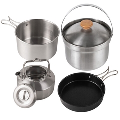 Bộ nồi ấm chảo inox gấp gọn CLS