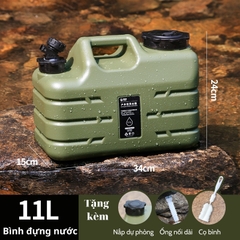 Bình đựng nước cắm trại 10L/18L/25L di động ngoài trời với nắp dự phòng nhỏ + ống nối dài + bàn chải