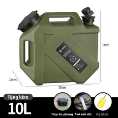 Bình đựng nước cắm trại 5L/11L/18L/25L di động ngoài trời với nắp dự phòng nhỏ + ống nối dài + bàn chải