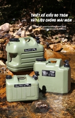 Bình đựng nước cắm trại 10L/18L/25L di động ngoài trời với nắp dự phòng nhỏ + ống nối dài + bàn chải