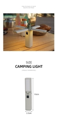 Đèn LED Treo Lều Da Năng Gấp Gọn 4 Cánh, Đèn Pin Kiêm Sạc Dự Phòng Chống Thấm Nước Cắm Trại Dã Ngoại