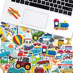 50 hình dán Sticker khối xây dựng máy xúc tự tạo Kiến thức trẻ em mẫu giáo phần thưởng trò chơi giao thông...