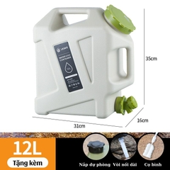 Bình đựng nước cắm trại 5L/11L/18L/25L di động ngoài trời với nắp dự phòng nhỏ + ống nối dài + bàn chải