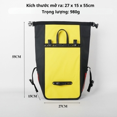 Túi xe đạp chống nước, Túi đựng đồ chống nước 25L có quai đeo nhiều mầu sắc dùng cho đi biển, đi rừng, thám hiểm