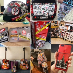 50 hình dán Sticker nghệ thuật cổ điển Vintage không thấm nước dán laptop, nón bảo hiểm, xe, điện thoại, vali...