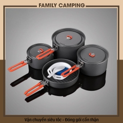 Bộ nồi nấu ăn cắm trại, dã ngoại FIRE MAPLE FEAST 4 gấp gọn có túi đựng tiện lợi
